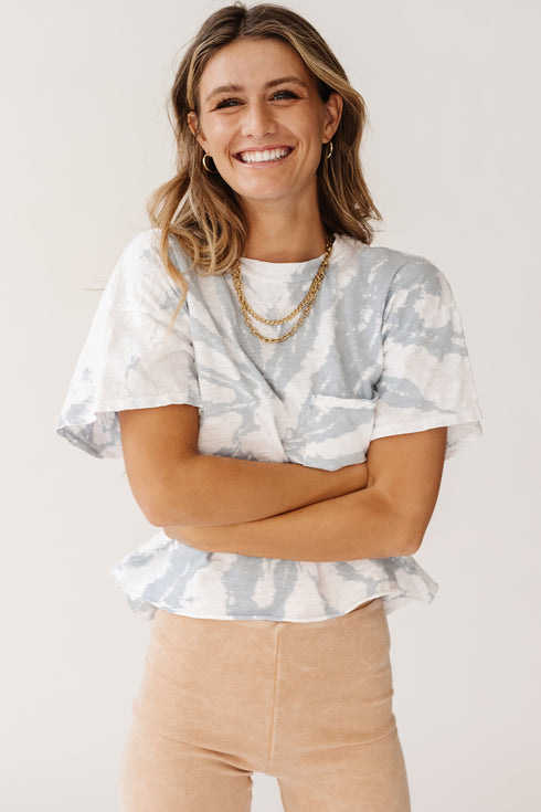 Yo Retro Tie Dye Tee// Blue